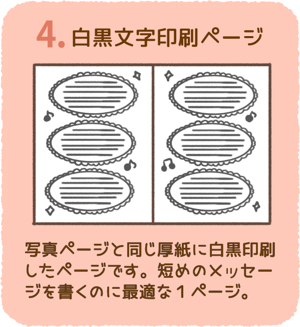 白黒文字印刷ページ